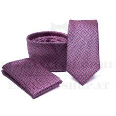  Prémium slim nyakkendő szett - Lila mintás