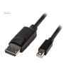 PremiumCord DisplayPort 1.2/1.2a Mini DisplayPort Átalakító Fekete 1m kport7-01