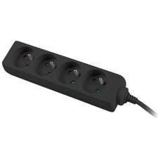 PremiumCord Extension 230V 3m 4 aljzat, fekete kábel és adapter
