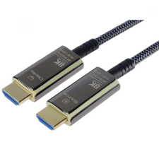 PremiumCord HDMI 2.1 Összekötő Fekete-Bézs 10m KPHDM21T10 kábel és adapter