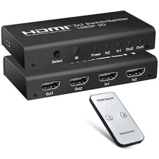 PremiumCord HDMI kapcsoló 2: 2, 3D, 1080p távirányítóval kábel és adapter