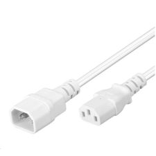 PremiumCord IEC Táp Fehér 1m kps1w kábel és adapter