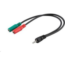 PremiumCord Jack Elosztó Fekete 30cm kjr-33 (kjr-33) kábel és adapter