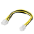 PremiumCord kn-16 8 pin/apa - P4 4pin/anya 24 cm sárga-fekete kábel