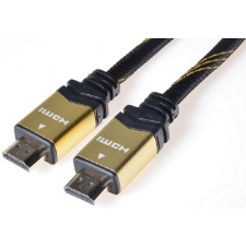 PremiumCord kphdmet015 Gold HDMI High Speed + Ethernet 1,5 m arany-fekete kábel audió/videó kellék, kábel és adapter