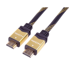 PremiumCord KPHDMET3 HDMI 1.4 - HDMI 1.4 Kábel 3m - Fekete/Arany kábel és adapter