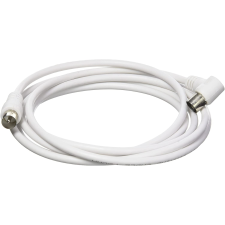 PremiumCord ktmf03U IEC apa-anya 75 Ohm 3 m fehér árnyékolt TV csatlakozó kábel audió/videó kellék, kábel és adapter