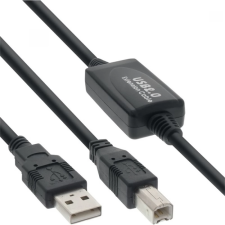 PremiumCord KU2REP10AB USB-A apa - USB-B apa 2.0 Hosszabbító kábel - Fekete (10m) (KU2REP10AB) kábel és adapter