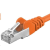 PremiumCord Patch kábel CAT6a S-FTP, RJ45-RJ45, AWG 26/7 10m narancssárga