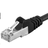 PremiumCord Patch kábel CAT6a S-FTP, RJ45-RJ45, AWG 26/7 7m fekete
