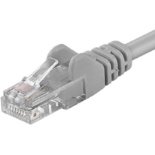 PremiumCord Patch kábel UTP RJ45-RJ45 CAT6 15m szürke kábel és adapter
