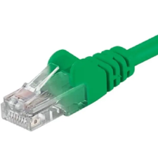 PremiumCord patch kábel UTP RJ45-RJ45 CAT6 7m zöld kábel és adapter