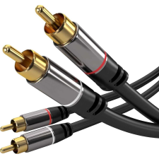 PremiumCord RCA Összekötő Fekete 1.5m kjqccmm015 (kjqccmm015) kábel és adapter