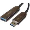 PremiumCord USB3.2 + 2.0 optikai AOC hosszabbító kábel A/Male - A/Female 10 m (ku3fiber10)