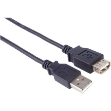 PremiumCord USB 2.0 hosszabbító 2 m fekete kábel és adapter