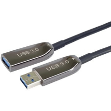 PremiumCord USB 3.0 optikai AOC hosszabbító kábel A/Male - A/Female 15m kábel és adapter