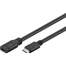 PremiumCord USB hosszabbító kábel 3.1 C / hüvelyes csatlakozó - C / női, fekete, 2m kábel és adapter