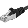 PremiumCord UTP CAT6A Összekötő Fekete 7m sp6asftp070C (sp6asftp070C)