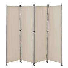 PremiumD Kültéri spanyolfal térelválasztó, harmonika paraván 170x215 cm bézs kerti bútor
