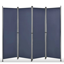 PremiumD Kültéri spanyolfal térelválasztó, harmonika paraván 170x215 cm kék kerti bútor
