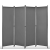 PremiumD Kültéri spanyolfal térelválasztó, harmonika paraván 170x215 cm szürke