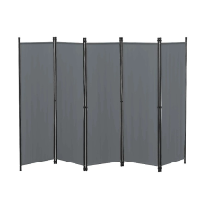 PremiumD Spanyolfal, térelválasztó paraván 5 darab panel 250x171 cm sötétszürke színben bútor