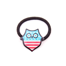 Pretty kids Bagoly mintás USA zászlós hajgumi hajdísz