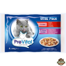 PreVital Alutasak Macska Zselés 4x100gr Vegyes Íz Multipack macskaeledel