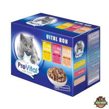 PreVital Alutasakos Macskaeledel 12x100g Multipack Vegyes Íz macskaeledel
