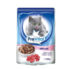 PreVital Alutasakos Macskaeledel Borjús 100g macskaeledel