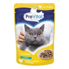 PreVital alutasakos macskaeledel csirkés szószban 100g macskaeledel