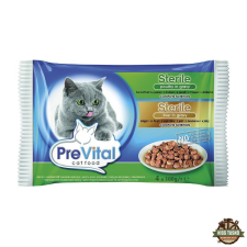 PreVital Alutasakos Macskaeledel Steril Máj-Baromfi 4x100gr Multipack macskaeledel