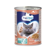 PreVital nedves állateledel felnőtt macskáknak - ASC lazac zselében 415 g macskaeledel