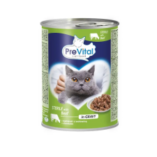 PreVital nedves macskaeledel 415g marha steril macskaeledel