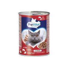  PreVital Nedves Macskaeledel marha-máj - 415g macskaeledel