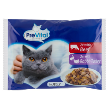  Prevital pouch nedv.macskaeledel vegyes-zselés - 4x100g macskaeledel