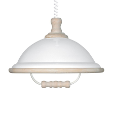 Prezent ACRYL WOOD függeszték E27/60W Ø40cm fenyő/fehér 73006W51 világítás