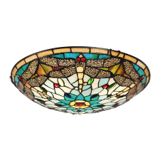 Prezent Tiffany színes mennyezeti Tiffany lámpa (PRE-1714) E27 3 izzós IP20 világítás