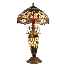 Prezent Tiffany színes Tiffany asztali lámpa (PRE-1710) E27/E14 3 izzós IP20 világítás