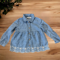 Primark Hímzett aljú farmer tunika