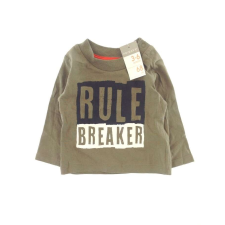 Primark Primark kisfiú feliratos keki színű felső - 68 gyerek póló