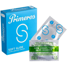 Primeros Soft Glide síkosított óvszer, 3 db óvszer