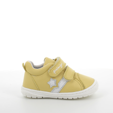 Primigi – Átmeneti- tépőzáras bőr gyerekcipő - sárga- fehér csillag - 19 gyerek cipő