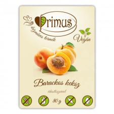 PRIMUS vegán barackos keksz 80 g csokoládé és édesség