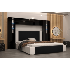 Prince Panama 8 hálószoba bútorkészlet magasfényű fekete (256cm) bútor