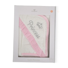  Princess törölköző 75*75cm frottier PINK/rózsa babatörülköző, kifogó