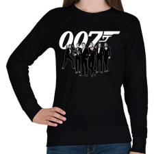 PRINTFASHION 007 Crew - Női pulóver - Fekete női pulóver, kardigán