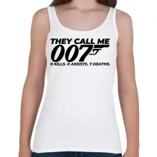 PRINTFASHION 007-es ügynök - Női atléta - Fehér női trikó