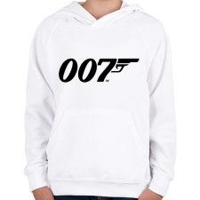 PRINTFASHION 007 logo - Gyerek kapucnis pulóver - Fehér gyerek pulóver, kardigán