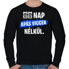 PRINTFASHION 0 nap apás viccek nélkül - Férfi pulóver - Fekete
